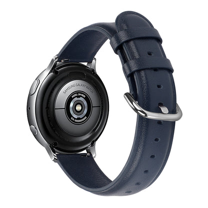 20mm Top Genuine Leather Smart Watch Strap Replacement for Samsung Galaxy Watch4 Classic 46mm 42mm/Watch4 44mm 40mm/Watch Active2 44mm