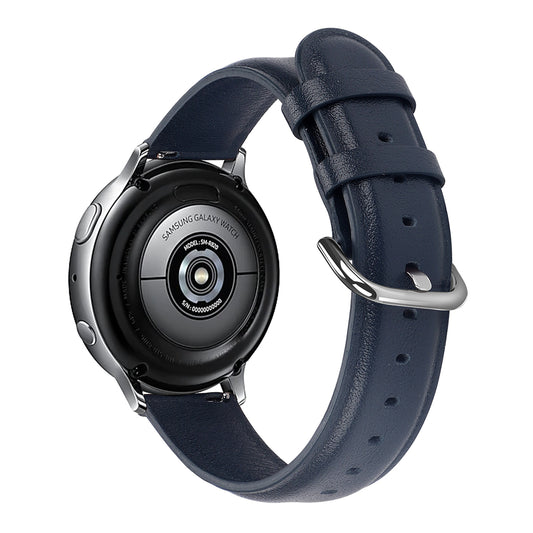 20mm Top Genuine Leather Smart Watch Strap Replacement for Samsung Galaxy Watch4 Classic 46mm 42mm/Watch4 44mm 40mm/Watch Active2 44mm