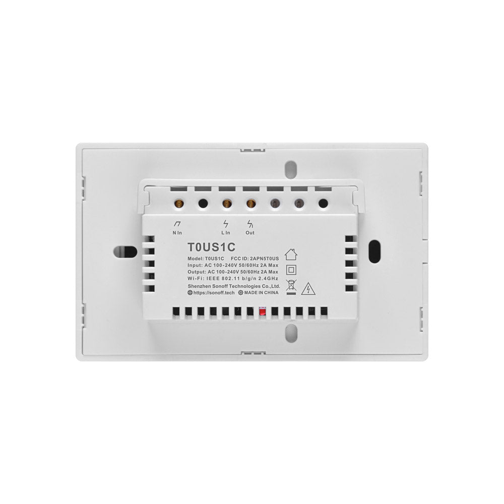 SONOFF T0US1C-TX 120 WiFi Smart Switch APP RF433 Remote Control for Alexa Google Home US Plug - 1 Gang