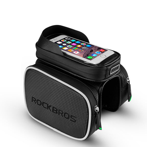 ROCKBROS 5.8-inch Touch Screen Bicycle Bag Waterproof Phone Frame Top Tube Bike Bag