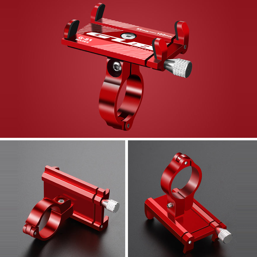 GUB G-81 Aluminum Bicycle Phone Holder Adjustable Support Bike Phone Stand Mount for 3.0-6.8 inch Smartphone