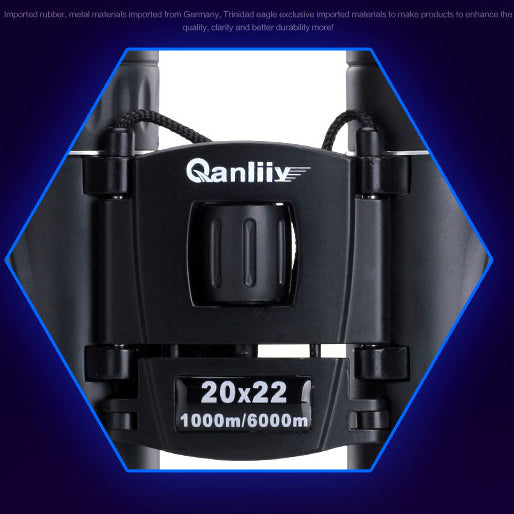 QANLIIY 20X22 Mini HD Binoculars Portable BAK-4 Prism Telescope Spotting Scope