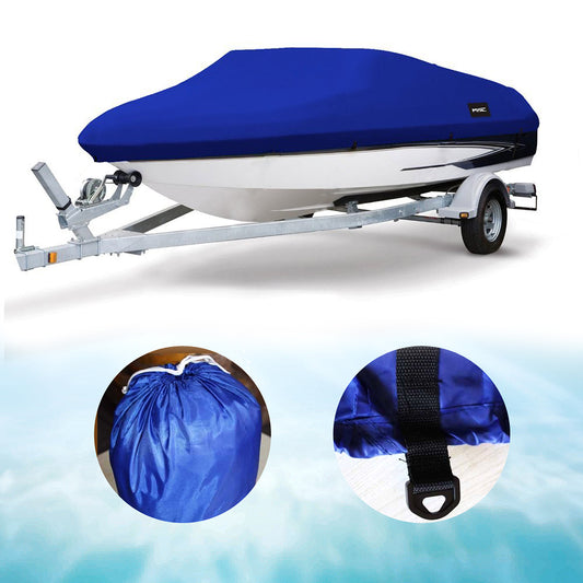 14-16ft Heavy Duty 210D Polyester Canvas Trailerable Waterproof Runabout Boat Cover, Size: 510 x 230cm