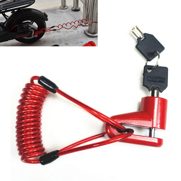Disc Brakes Lock with Steel Wire for Xiaomi Mijia M365 Electric Scooter Anti-Theft Padlock Wheel Security Lock