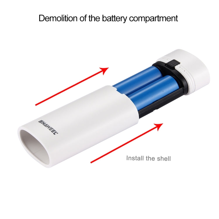 HAWEEL Portable 2 x 18650 Charger Box Power Bank and Battery Charger Box with LCD Power Display
