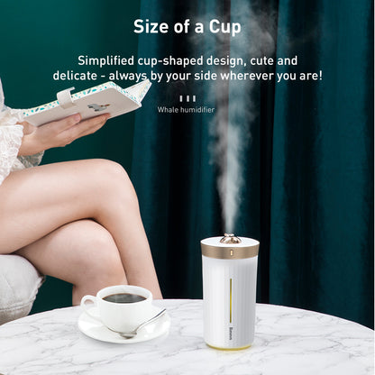 BASEUS 450ml Whale Car Home Office Humidifier Strengthened Moisturizing Effect