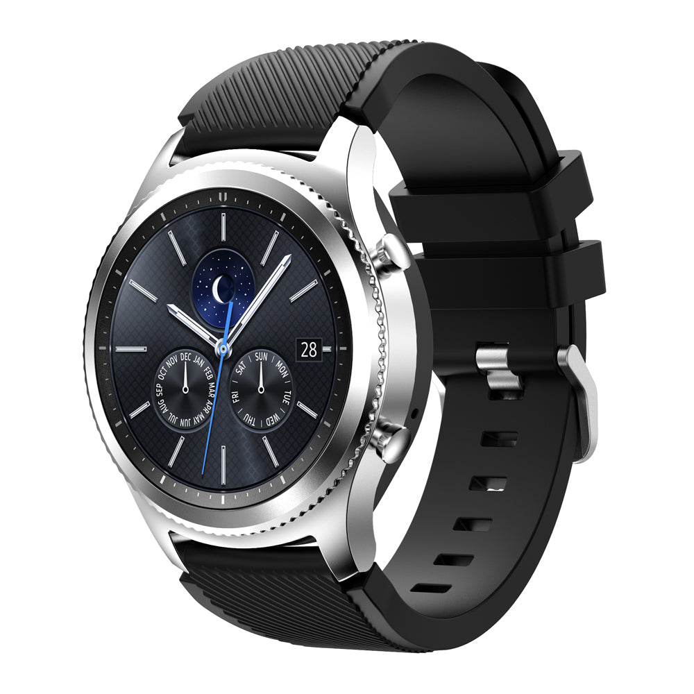 22mm Soft Silicone Sports Watch Strap Wrist Band Replacment for Samsung Gear S3 Frontier / S3 Classic