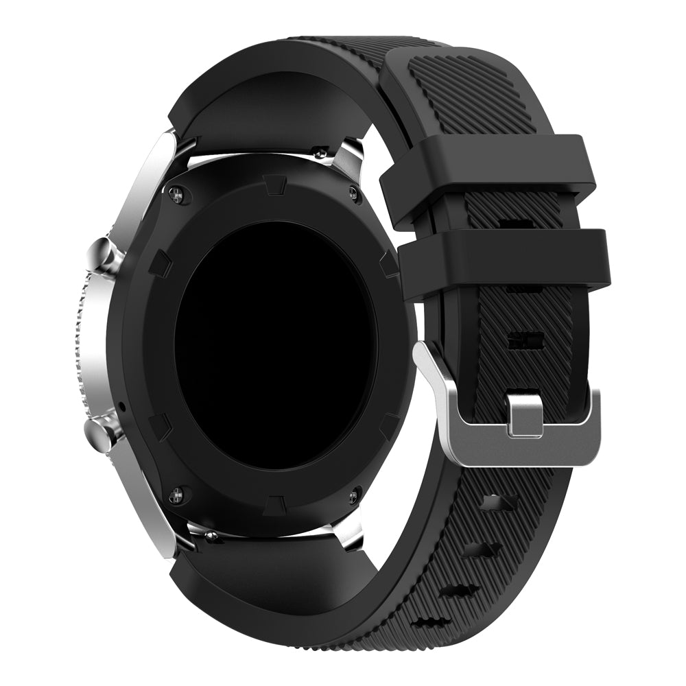 22mm Soft Silicone Sports Watch Strap Wrist Band Replacment for Samsung Gear S3 Frontier / S3 Classic