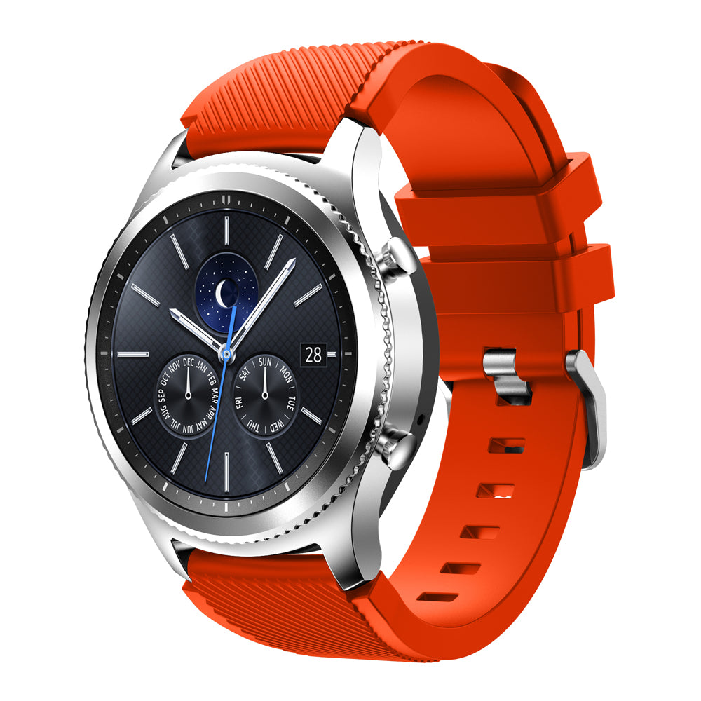 22mm Soft Silicone Sports Watch Strap Wrist Band Replacment for Samsung Gear S3 Frontier / S3 Classic