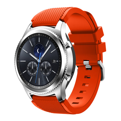 22mm Soft Silicone Sports Watch Strap Wrist Band Replacment for Samsung Gear S3 Frontier / S3 Classic