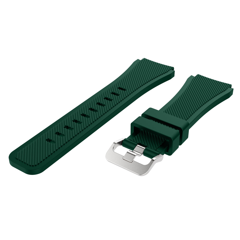 22mm Soft Silicone Sports Watch Strap Wrist Band Replacment for Samsung Gear S3 Frontier / S3 Classic