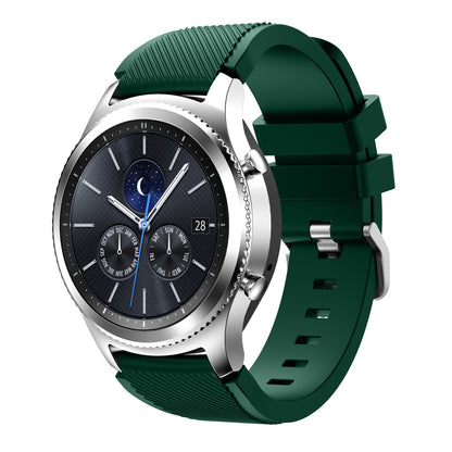 22mm Soft Silicone Sports Watch Strap Wrist Band Replacment for Samsung Gear S3 Frontier / S3 Classic