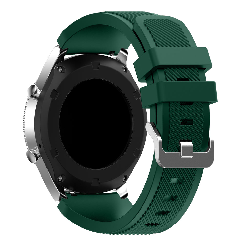 22mm Soft Silicone Sports Watch Strap Wrist Band Replacment for Samsung Gear S3 Frontier / S3 Classic