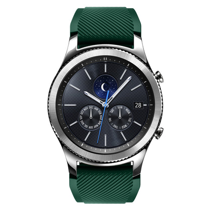22mm Soft Silicone Sports Watch Strap Wrist Band Replacment for Samsung Gear S3 Frontier / S3 Classic