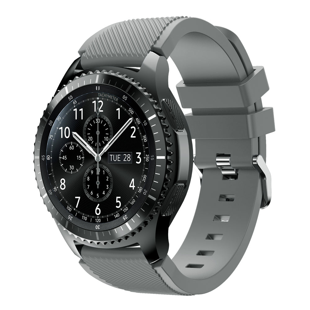 22mm Soft Silicone Sports Watch Strap Wrist Band Replacment for Samsung Gear S3 Frontier / S3 Classic