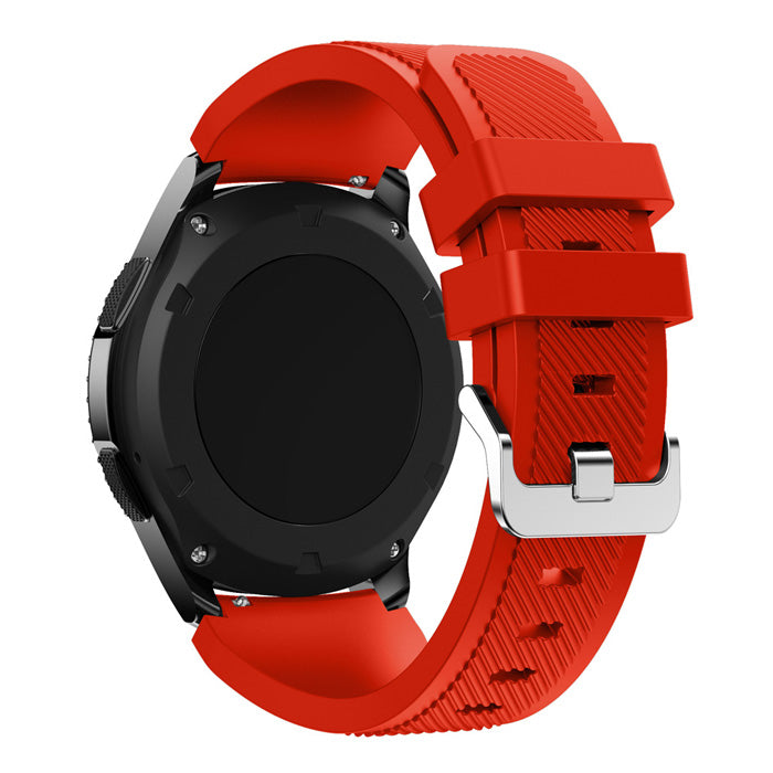 22mm Soft Silicone Sports Watch Strap Wrist Band Replacment for Samsung Gear S3 Frontier / S3 Classic