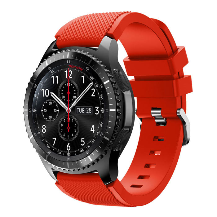 22mm Soft Silicone Sports Watch Strap Wrist Band Replacment for Samsung Gear S3 Frontier / S3 Classic