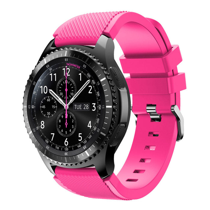 22mm Soft Silicone Sports Watch Strap Wrist Band Replacment for Samsung Gear S3 Frontier / S3 Classic