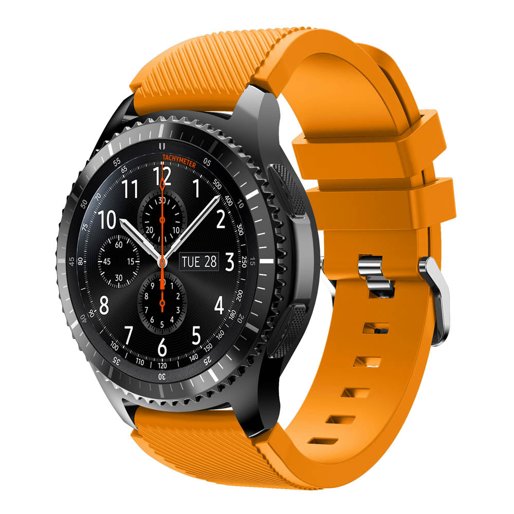 22mm Soft Silicone Sports Watch Strap Wrist Band Replacment for Samsung Gear S3 Frontier / S3 Classic