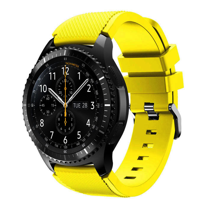 22mm Soft Silicone Sports Watch Strap Wrist Band Replacment for Samsung Gear S3 Frontier / S3 Classic