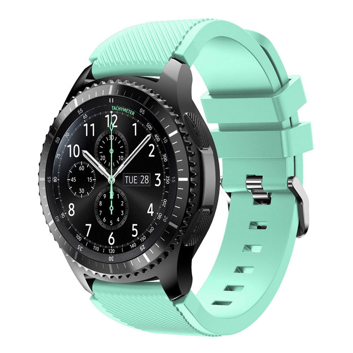 22mm Soft Silicone Sports Watch Strap Wrist Band Replacment for Samsung Gear S3 Frontier / S3 Classic
