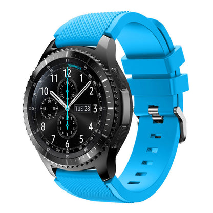 22mm Soft Silicone Sports Watch Strap Wrist Band Replacment for Samsung Gear S3 Frontier / S3 Classic
