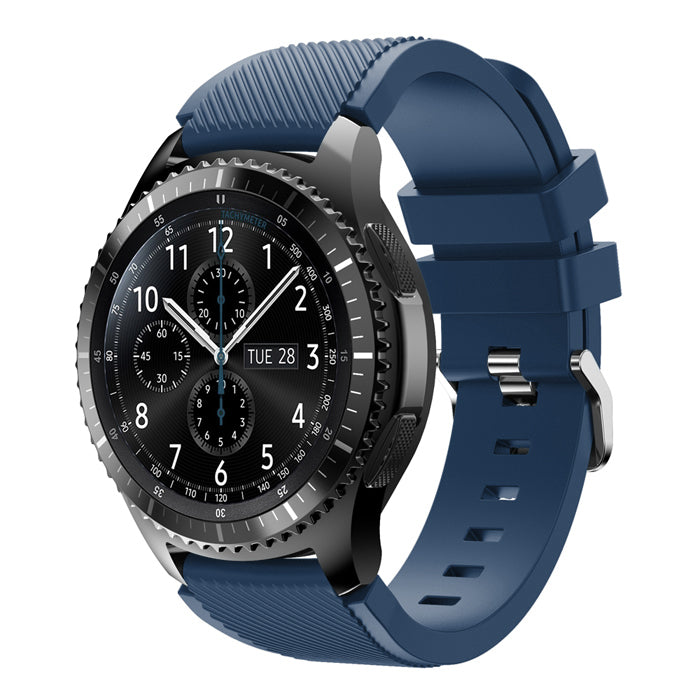22mm Soft Silicone Sports Watch Strap Wrist Band Replacment for Samsung Gear S3 Frontier / S3 Classic