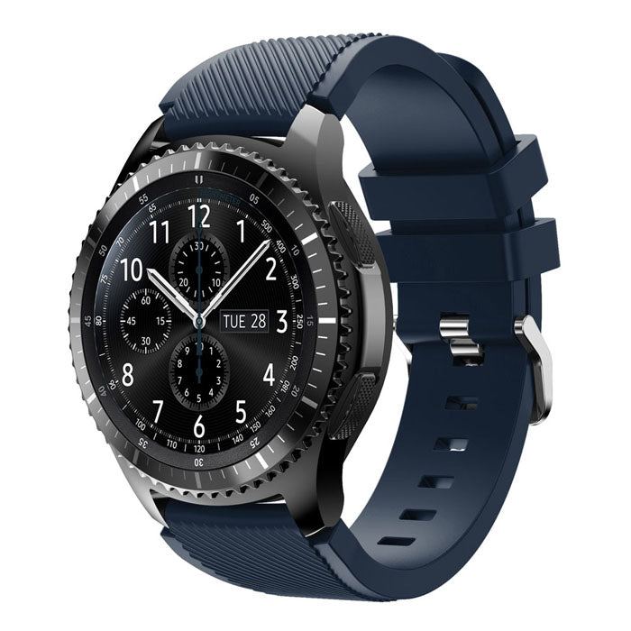 22mm Soft Silicone Sports Watch Strap Wrist Band Replacment for Samsung Gear S3 Frontier / S3 Classic