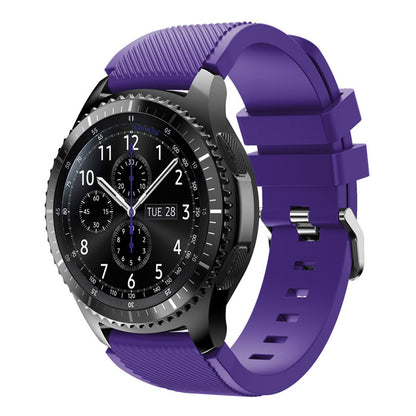 22mm Soft Silicone Sports Watch Strap Wrist Band Replacment for Samsung Gear S3 Frontier / S3 Classic