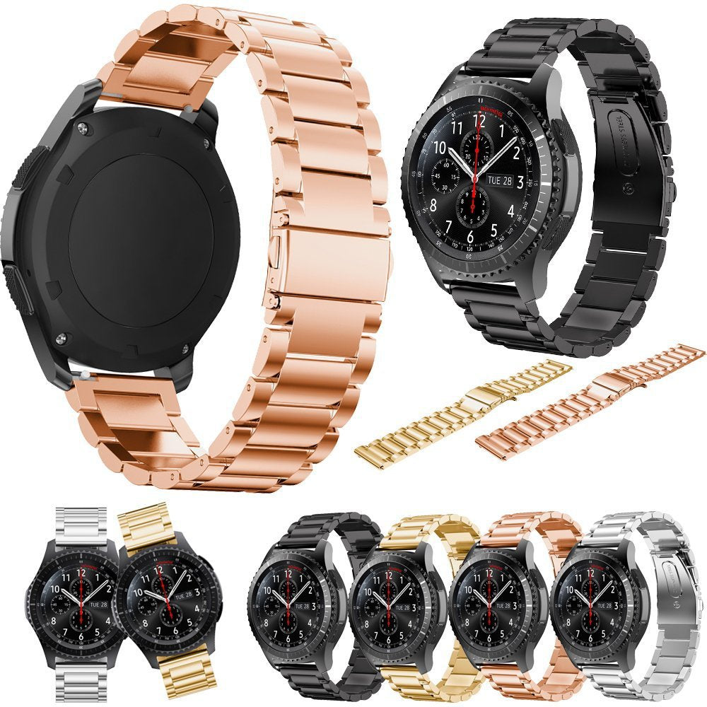22mm Solid Stainless Steel Chain Watch Band for Samsung Galaxy Watch3 45mm