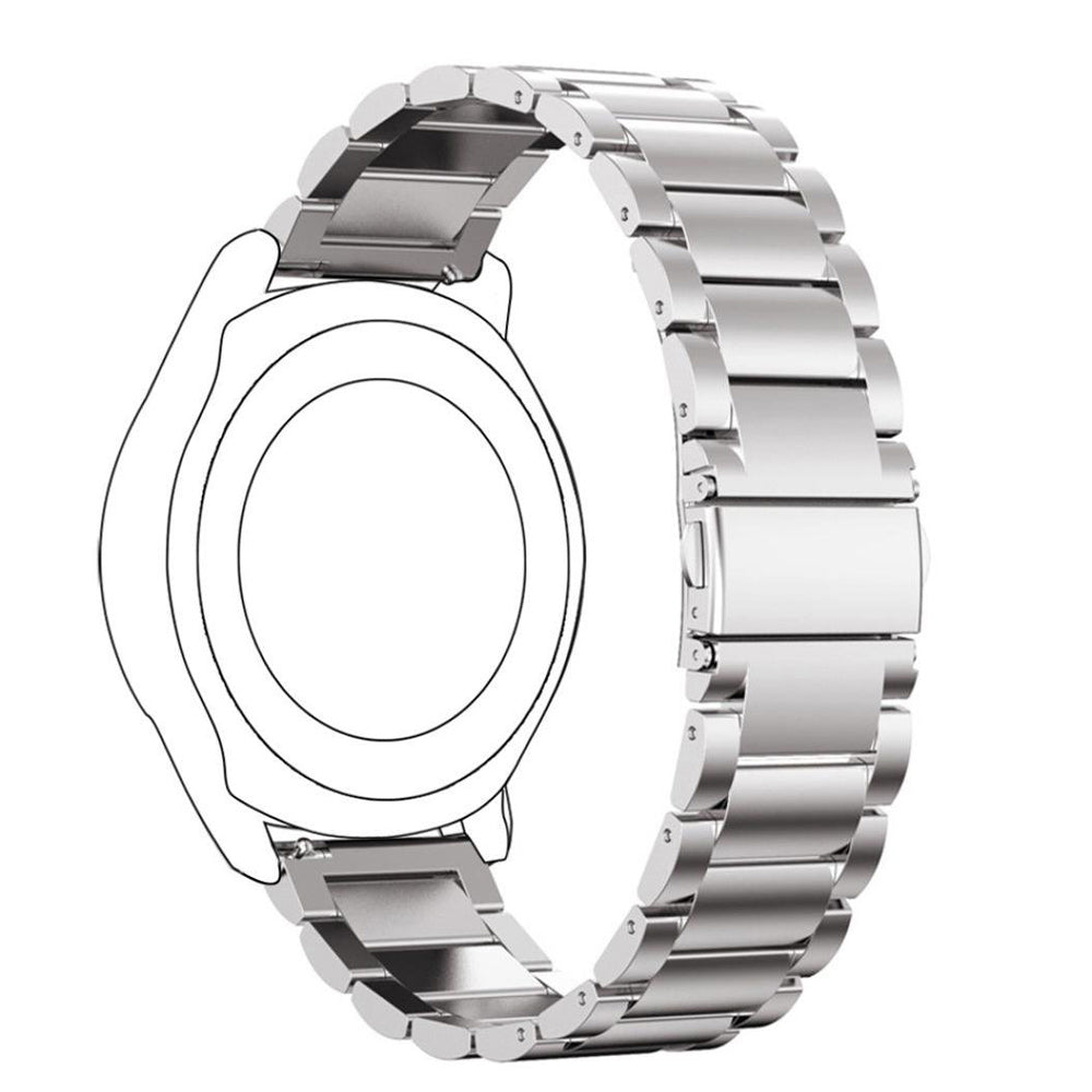 22mm Universal Classic Stainless Steel Watch Band Bracelet for Samsung Gear S3 Frontier/Garmin Active Etc
