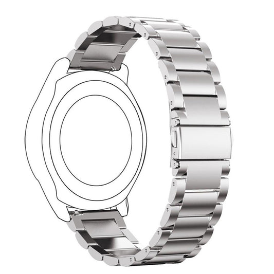 22mm Universal Classic Stainless Steel Watch Band Bracelet for Samsung Gear S3 Frontier/Garmin Active Etc