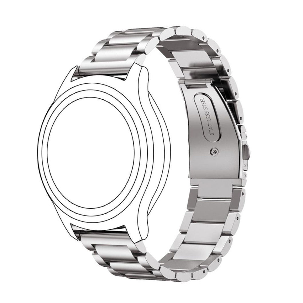 22mm Universal Classic Stainless Steel Watch Band Bracelet for Samsung Gear S3 Frontier/Garmin Active Etc