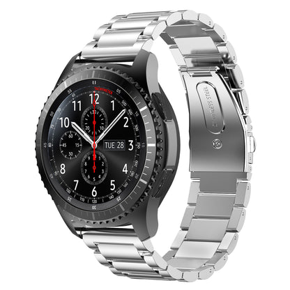 22mm Universal Classic Stainless Steel Watch Band Bracelet for Samsung Gear S3 Frontier/Garmin Active Etc