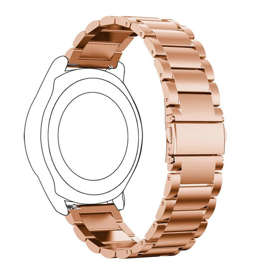 22mm Universal Classic Stainless Steel Watch Band Bracelet for Samsung Gear S3 Frontier/Garmin Active Etc