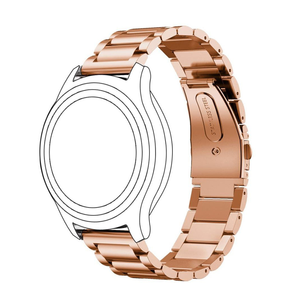 22mm Universal Classic Stainless Steel Watch Band Bracelet for Samsung Gear S3 Frontier/Garmin Active Etc