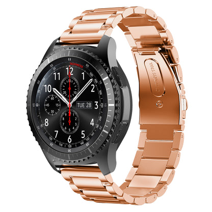 22mm Universal Classic Stainless Steel Watch Band Bracelet for Samsung Gear S3 Frontier/Garmin Active Etc
