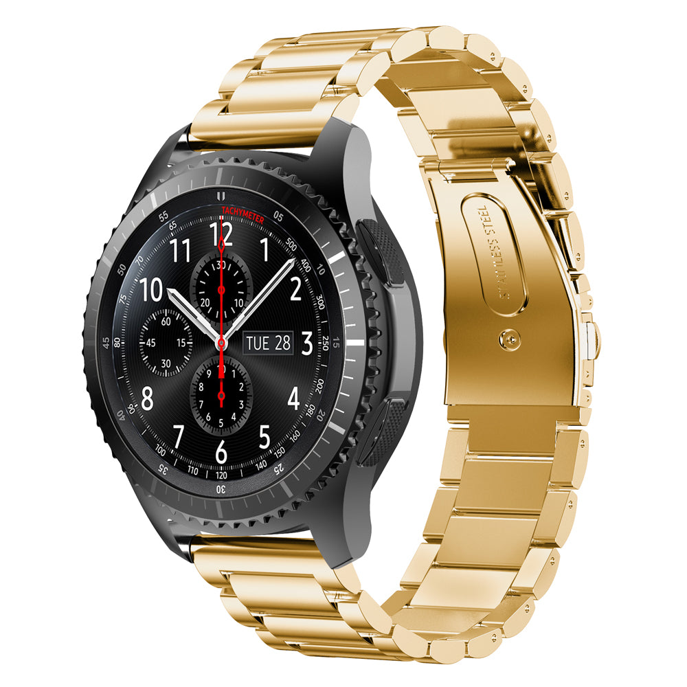 22mm Universal Classic Stainless Steel Watch Band Bracelet for Samsung Gear S3 Frontier/Garmin Active Etc