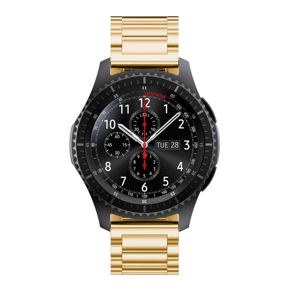 22mm Universal Classic Stainless Steel Watch Band Bracelet for Samsung Gear S3 Frontier/Garmin Active Etc