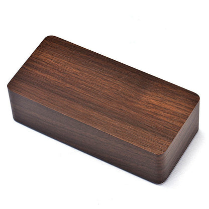 Voice Control Creative Wooden LED Alarm Clock with Temperature Display Table Clock