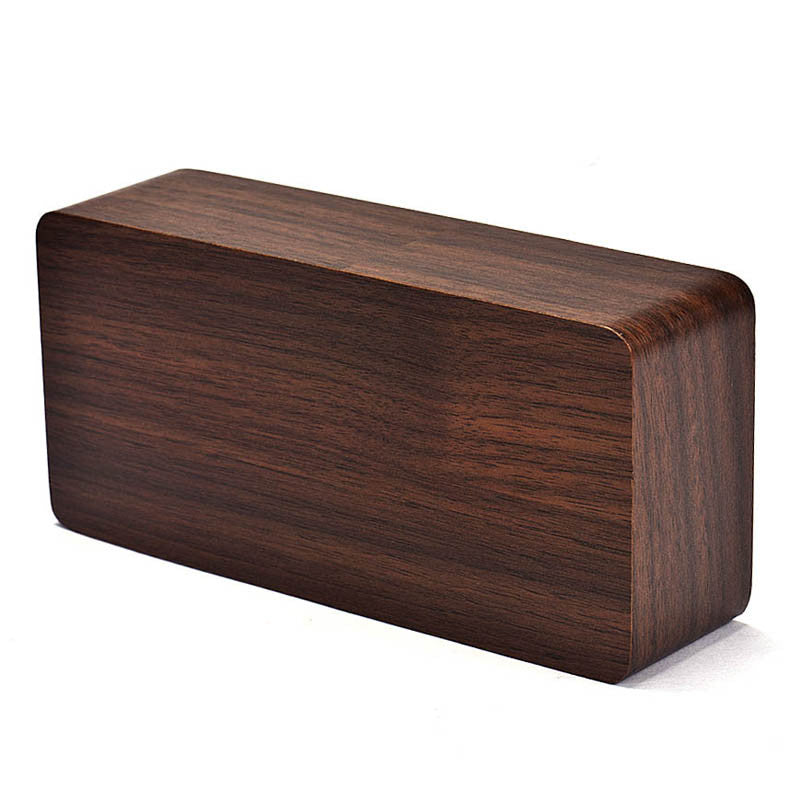 Voice Control Creative Wooden LED Alarm Clock with Temperature Display Table Clock