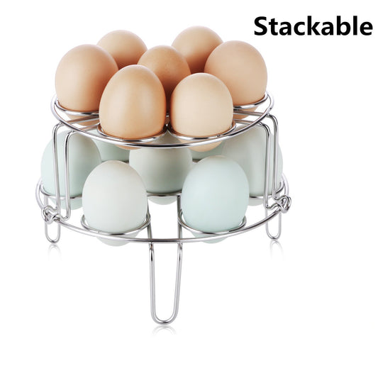 2Pcs/Pack Egg Vegetable Pressure Cooker Steam Rack Stainless Steel Food Basket Stand