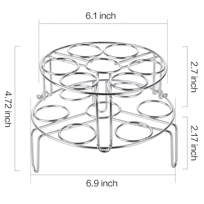 2Pcs/Pack Egg Vegetable Pressure Cooker Steam Rack Stainless Steel Food Basket Stand