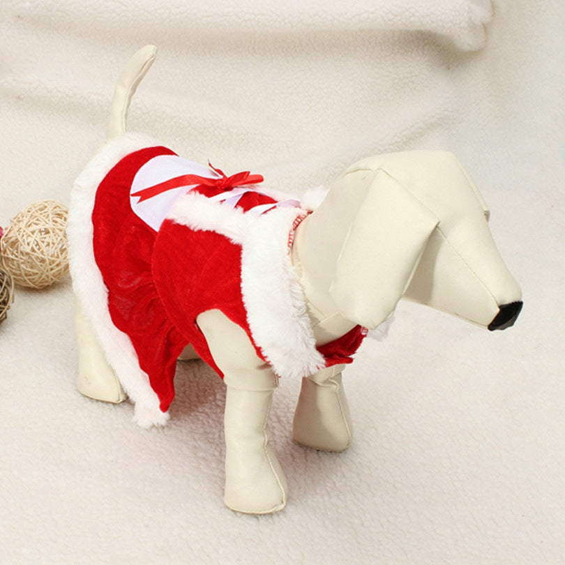 Costume Christmas Dress for Small Dog for Winter Spring