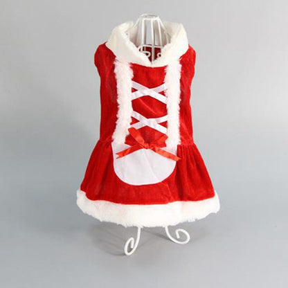 Costume Christmas Dress for Small Dog for Winter Spring