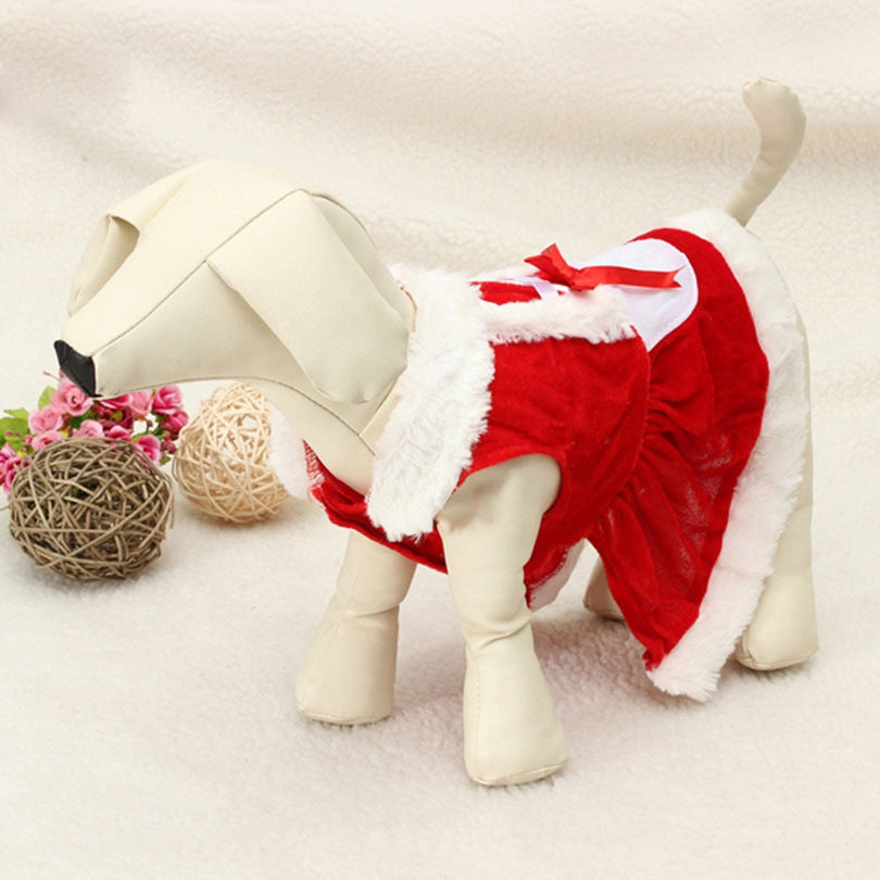 Costume Christmas Dress for Small Dog for Winter Spring
