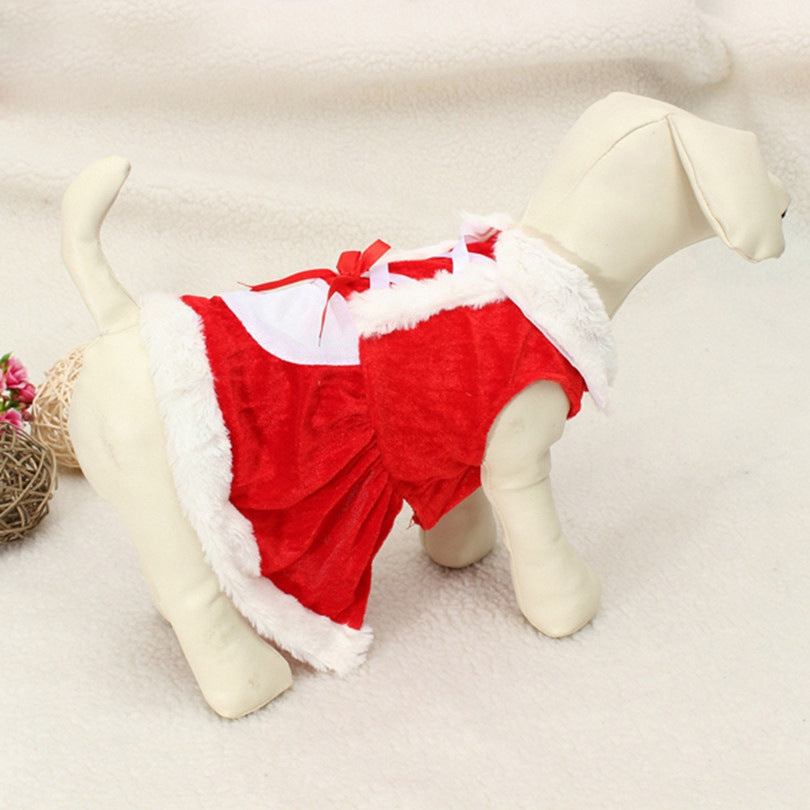 Costume Christmas Dress for Small Dog for Winter Spring