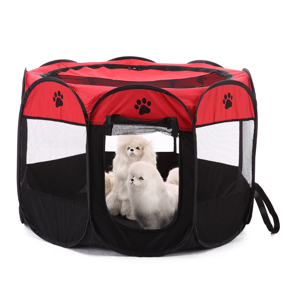 8-side Foldable Pet Tent Dog House Cage Dog Cat Tent Puppy Kennel, Size: 72 x 72 x 45cm