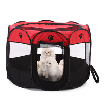 8-side Foldable Pet Tent Dog House Cage Dog Cat Tent Puppy Kennel, Size: 72 x 72 x 45cm