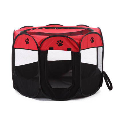 8-side Foldable Pet Tent Dog House Cage Dog Cat Tent Puppy Kennel, Size: 72 x 72 x 45cm
